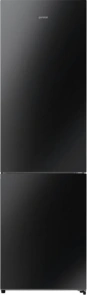 Холодильник Gorenje, с нижн. мороз. камерой, 200х60х60см, 2 дв., Х-238л, М-98л, A++, NoFrost Plus, Fresh zone, дисплей, черное стекло №1