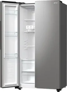 Холодильник SBS Gorenje, 179х67х92см, 2 двері, 356( 191)л, А++, NF+, Інв. , Зона св-ті, Зовн. Диспл, матовий сірий №3
