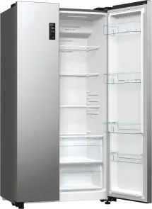 Холодильник SBS Gorenje, 179х67х92см, 2 двері, 356( 191)л, А++, NF+, Інв. , Зона св-ті, Зовн. Диспл, матовий сірий №5