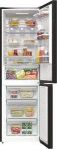 Холодильник Gorenje NRK619EABXL4 з нижн. мороз. камерою, 185х60х60см, 2 дв., Х- 204л, М- 96л, A+, NoFrost Plus, Fresh zone, чорний №8
