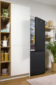 Холодильник Gorenje NRK619EABXL4 з нижн. мороз. камерою, 185х60х60см, 2 дв., Х- 204л, М- 96л, A+, NoFrost Plus, Fresh zone, чорний №10