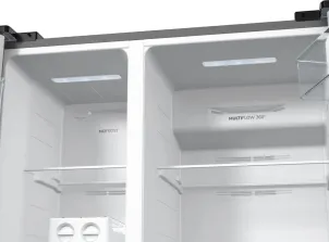 Холодильник SBS Gorenje, 179х67х92см, 2 двері, 356( 191)л, А++, NF+, Інв. , Зона св-ті, Зовн. Диспл, матовий сірий №11