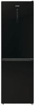 Холодильник з нижн. мороз. камерою Gorenje, 185х60х60см, 2 двері, 204(96)л, А++, NoFrost+ , LED дисплей, Зона св-ті, чорний