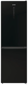 Холодильник с нижн. мороз. камерой Gorenje, 185х60х60см, 2 двери, 204(96)л, А++, NoFrost+, LED дисплей, Зона св-ти, черный №2