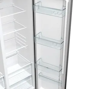 Холодильник SBS Gorenje, 179х67х92см, 2 двері, 356(191)л, А++, NF+, Інв., Зона св-ті, Зовн. Диспл, чорний №10