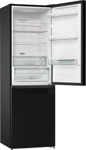 Холодильник с нижн. мороз. камерой Gorenje, 185х60х60см, 2 двери, 204(96)л, А++, NoFrost+, LED дисплей, Зона св-ти, черный №6