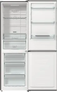 Холодильник с нижн. мороз. камерой Gorenje, 185х60х60см, 2 двери, 203(99)л, А++, Total NF, Зона св-ти, Снаруж. Диспл, нерж №9
