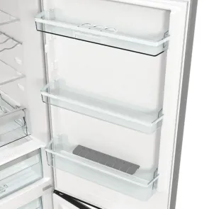 Холодильник с нижн. мороз. камерой Gorenje, 185х60х60см, 2 двери, 203(99)л, А++, Total NF, Зона св-ти, Снаруж. Диспл, нерж №10