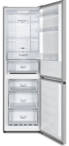 Холодильник з нижн. мороз. камерою Gorenje, 185х60х60см, 2 двері, 210(110)л, А++, NoFrost Plus, Зона св-ті, Зовн. Диспл, сірий №3