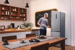 Холодильник з нижн. мороз. камерою Gorenje, 185х60х60см, 2 двері, 210(110)л, А++, NoFrost Plus, Зона св-ті, Зовн. Диспл, сірий №5