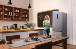 Холодильник з нижн. мороз. камерою Gorenje, 185х60х60см, 2 двері, 210(110)л, А++, NoFrost Plus, Зона св-ті, Зовн. Диспл, сірий №6
