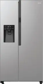 Холодильник SBS Gorenje, 179х70х92см, 2 двері, 376(190)л, А++, NF+, Інв., Зона св-ті, диспенсер, генератор льоду, Зовн. Диспл, нерж №1