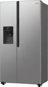 Холодильник SBS Gorenje, 179х70х92см, 2 двері, 376(190)л, А++, NF+, Інв., Зона св-ті, диспенсер, генератор льоду, Зовн. Диспл, нерж №4