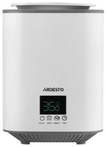 Увлажнитель воздуха ARDESTO ультразвуковой, 25м2, 3.1л, 250мл/ч, электр. управление, верх. залив воды, дисплей, белый №1