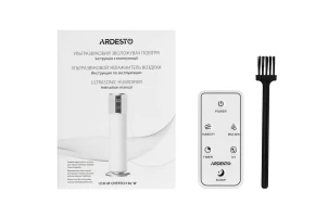 Зволожувач повітря ARDESTO ультразвуковий, 50м2, 8л, 300мл/г, електр. кер-ння, пульт ДК, верх. залив води, дисплей, білий №9