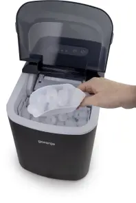 Льодогенератор побутовий Gorenje, 15кг/добу, 2,2л, чорний №8