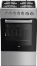 Плита Beko комбінована, 55л, 50x60см, для зрідженого газу, конвекція, чавун, нерж