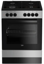 Плита Beko комбінована, 65л, 60x60см, конвекція, сріблястий