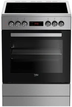 Плита Beko електрична склокерамічна, 66л, 60x60см, дисплей, конвекція, нерж