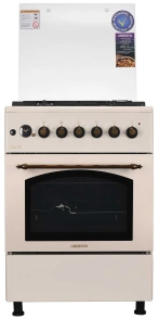 Плита ARDESTO комбі Line-R, 53л, 60x60см, конвекція, чавун, підсвічування, форсунки LPG (підключення газового балона), кремовий №1