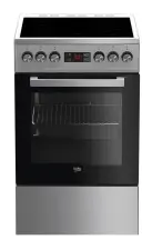 Плита Beko электрическая стеклокерамическая, 55л, 50x60см, дисплей, конвекция, нерж.