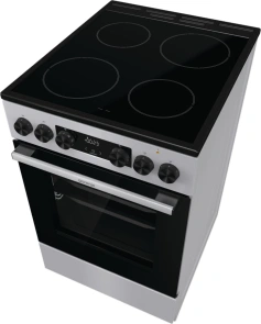 Плита Gorenje електрична склокерамічна, 70л, 50x60см, дисплей, програматор, сірий №6