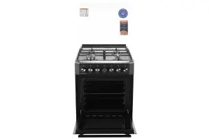 Плита ARDESTO комбі Elegance, 66л, 60x60см, конвекція, чавун, підсвічування, форсунки LPG (підключення газового балона), знімні направляючі, чорний №5