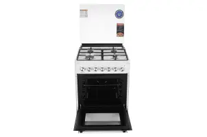 Плита ARDESTO комбі Elegance, 72л, 60x60см, чавун, підсвічування, форсунки LPG (підключення газового балона), знімні направляючі, білий №6