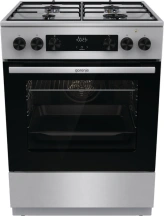 Плита Gorenje комбинированная, 71л, 60x60см, дисплей, эмалированный реш, программатор IconLed,нерж