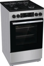 Плита Gorenje комбинированная, 62л, 50x60см, дисплей, IconLed, эмалированные, титан.
