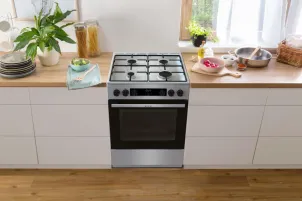 Плита Gorenje комбинированная, 71л, 60x60см, дисплей, эмалированный реш, программатор IconLed,нерж №3