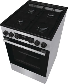 Плита Gorenje комбинированная, 62л, 50x60см, дисплей, IconLed, эмалированные, титан. №4