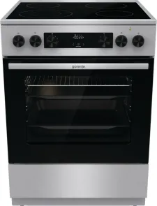 Плита Gorenje електрична склокерамічна, 71л, 60x60см, дисплей, програматор, нерж №1