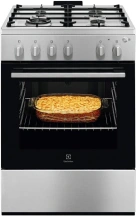 Плита Electrolux газовая, 59л, 60x60см, чугун, нерж.