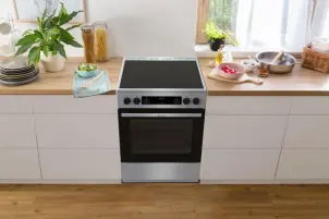 Плита Gorenje електрична склокерамічна, 71л, 60x60см, дисплей, програматор, нерж №3