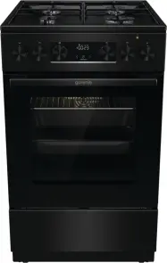 Плита Gorenje комбинированная, 62л, 50x60см, дисплей, IconLed, эмалированный, черный №1
