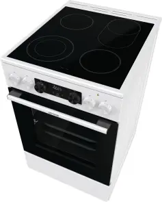 Плита Gorenje электрическая стеклокерамическая, 70л, 50x60см, дисплей, приготовление с паром, программатор, белый №3