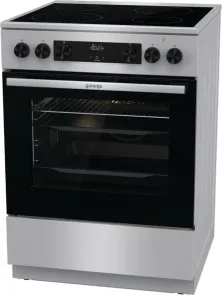 Плита Gorenje електрична склокерамічна, 71л, 60x60см, дисплей, програматор, нерж №6