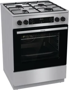 Плита Gorenje комбинированная, 71л, 60x60см, дисплей, эмалированный реш, программатор IconLed,нерж №11