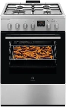 Плита Electrolux комбинированная, 58л, 60x60см, дисплей, конвекция, пара, нерж.