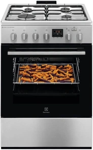 Плита Electrolux комбинированная, 58л, 60x60см, дисплей, конвекция, пара, нерж. №1