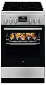 Плита Electrolux электрическая стеклокерамическая, 57л, 50x60см, дисплей, конвекция, манжальная подставка, нерж. №1