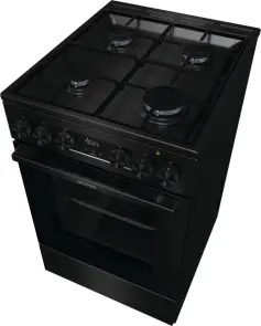 Плита Gorenje комбинированная, 62л, 50x60см, дисплей, IconLed, эмалированный, черный №3
