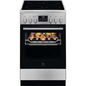 Плита Electrolux электрическая стеклокерамическая, 57л, 50x60см, дисплей, конвекция, манжальная подставка, нерж. №2
