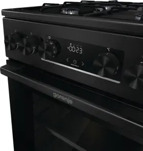 Плита Gorenje комбинированная, 62л, 50x60см, дисплей, IconLed, эмалированный, черный №4