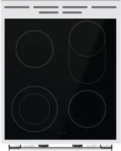 Плита Gorenje электрическая стеклокерамическая, 70л, 50x60см, дисплей, приготовление с паром, программатор, белый №6