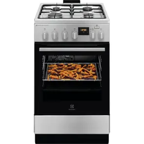 Плита Electrolux комбинированная, 58л, 50x60см, дисплей, конвекция, чугун, пара, нерж. №2