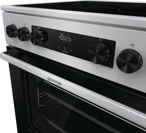 Плита Gorenje електрична склокерамічна, 71л, 60x60см, дисплей, програматор, нерж №11