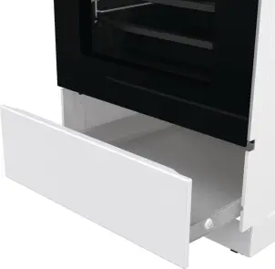 Плита Gorenje электрическая стеклокерамическая, 70л, 50x60см, дисплей, приготовление с паром, программатор, белый №9