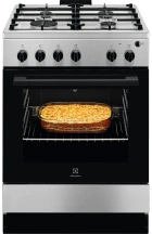 Плита Electrolux газовая, 59л, 60x60см, чугун, нерж.